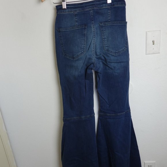 Free People NWT Just Float On Flare Jeans High Rise Blue Denim 26 New - Picture 5 of 5